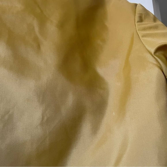 Ford Vintage Rare 90s Winter Jacket Zip Up Fuzzy Lined  Yellow Mustard Size l - Picture 14 of 16